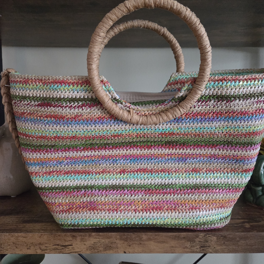 Cappelli Straworld Colorful Striped Shoulder Bag - Picture 2 of 7